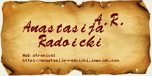 Anastasija Radoički vizit kartica